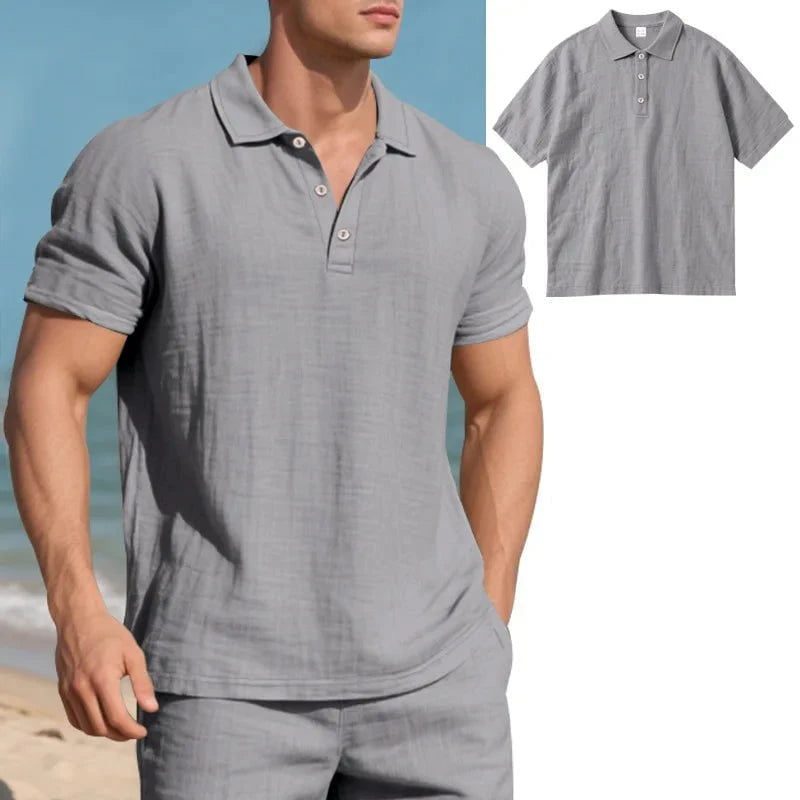Polo en lin pour homme – L’élégance au naturel, même sous le soleil