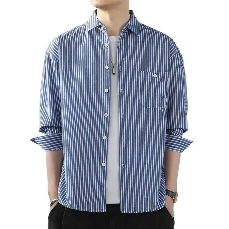 Léo™ – Chemise rayée en coton