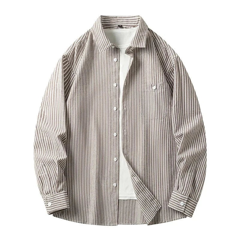 Léo™ – Chemise rayée en coton