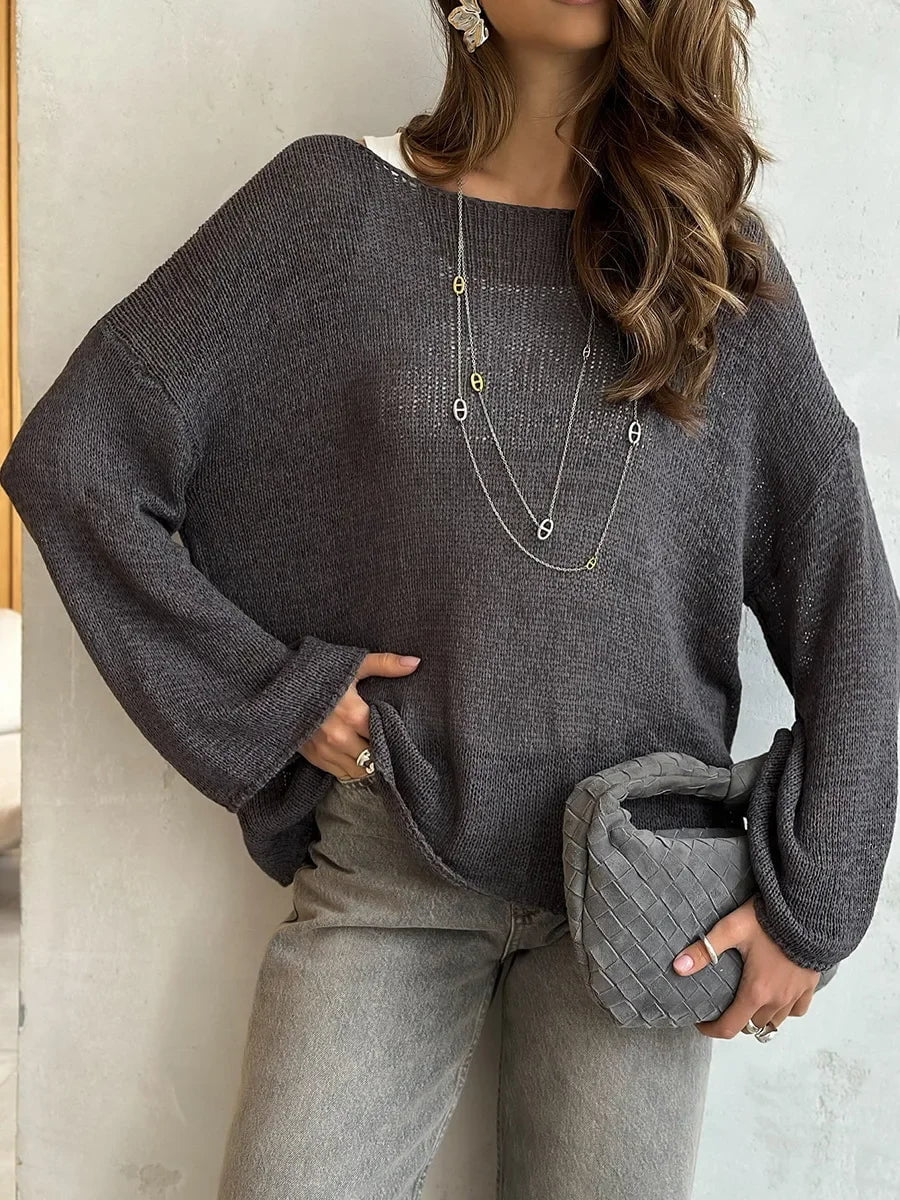 Élise™ – Pull Doux Oversize à Manches Longues
