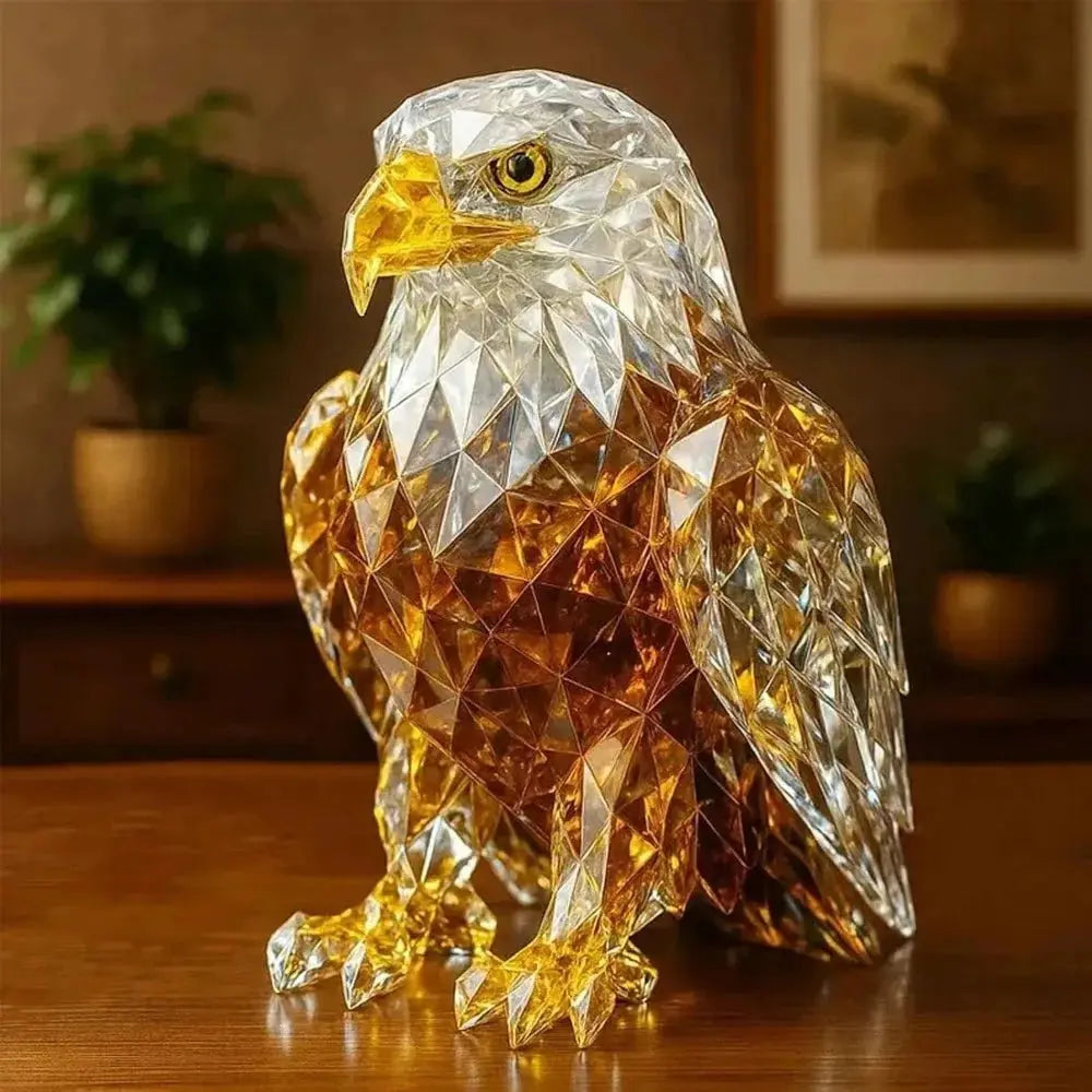 Statuette animale en cristal fait main – Artisanat unique en verre et cristal