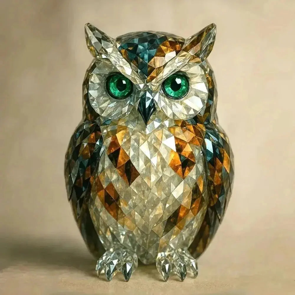 Statuette animale en cristal fait main – Artisanat unique en verre et cristal