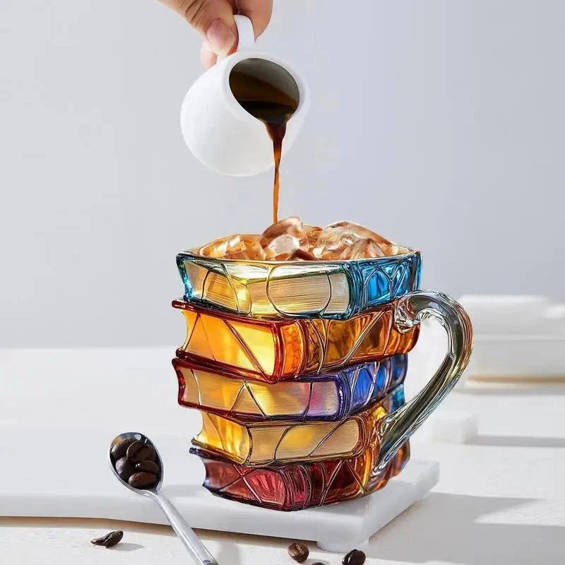 La Tasse aux Livres™ – Mug en verre 3D fait