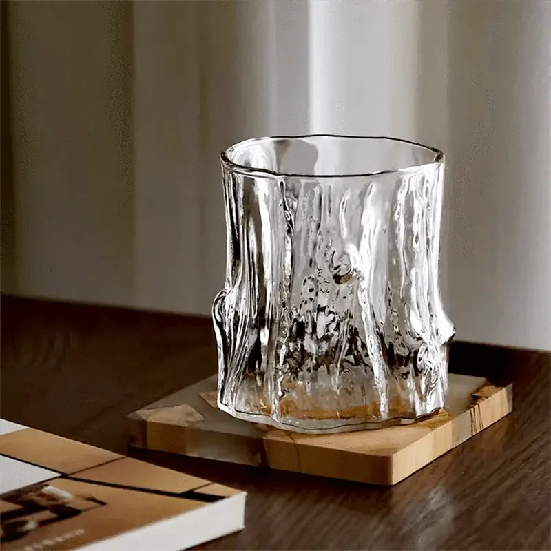 Verre Tronc d’Arbre – Design soufflé à la main, unique et artisanal