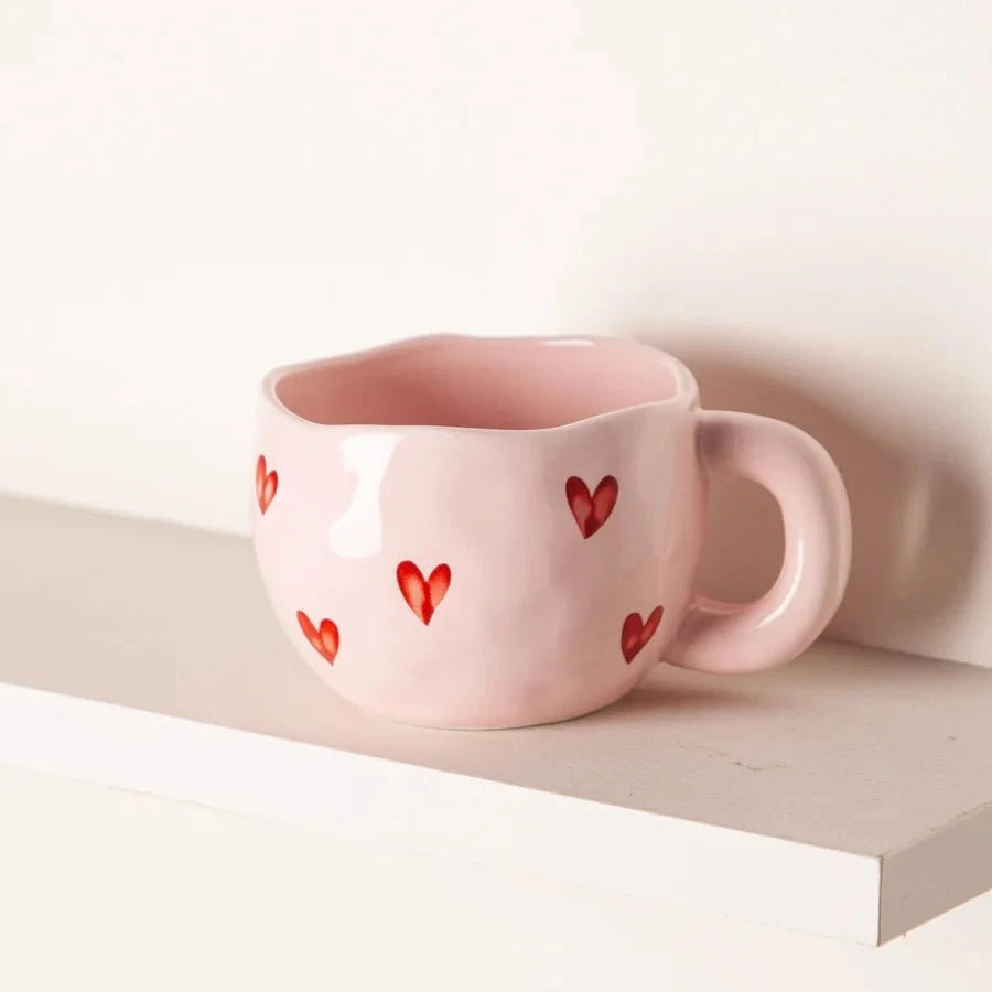 Cœur à Croquer™ – Tasse en céramique avec petits cœurs faits main