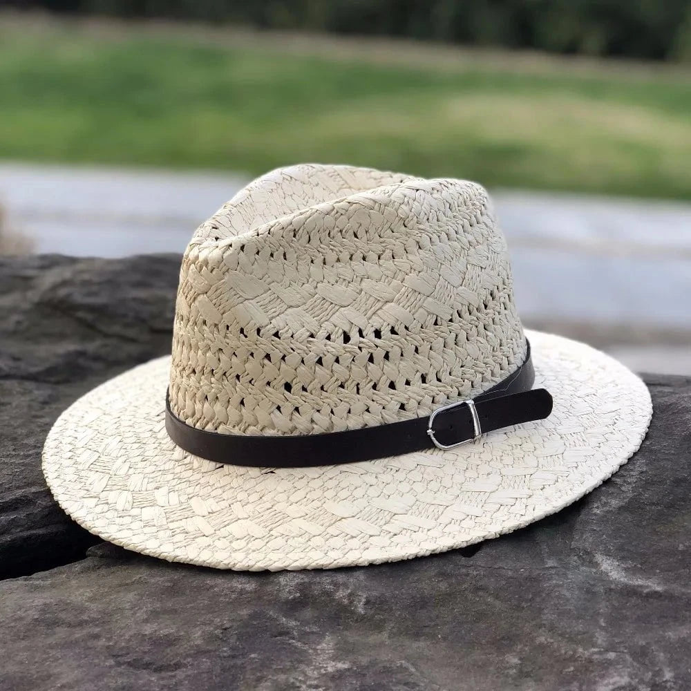 Camila™ – Chapeau de Paille Tressé Style Western