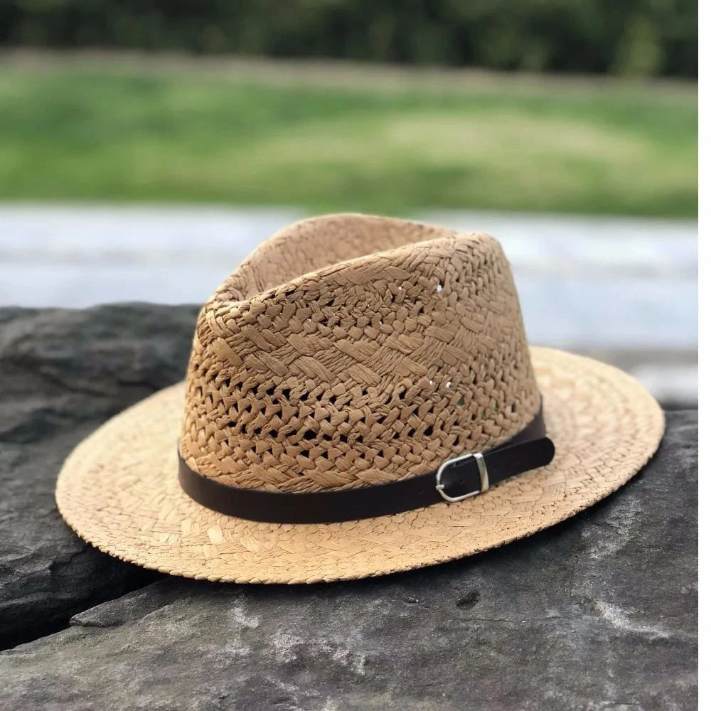 Camila™ – Chapeau de Paille Tressé Style Western