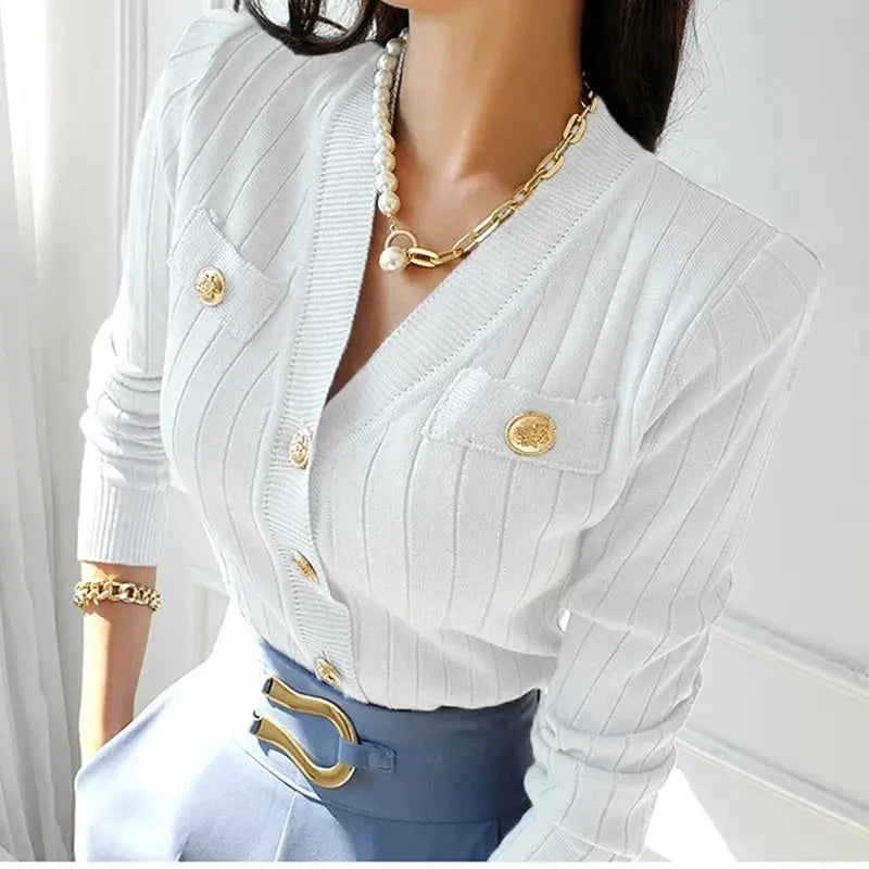 Soline™ – cardigan structuré à boutons dorés