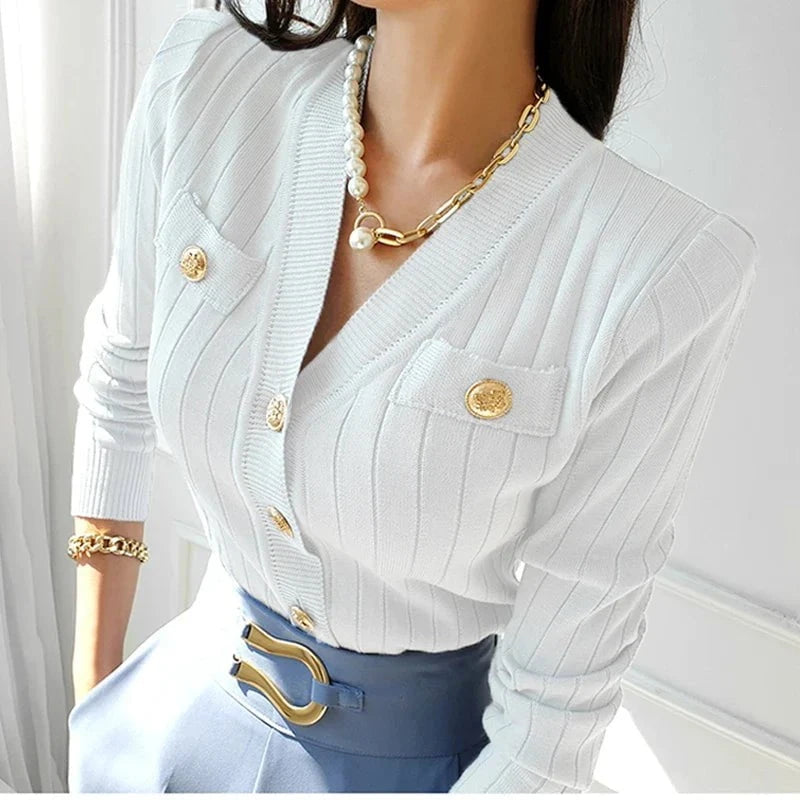 Soline™ – cardigan structuré à boutons dorés