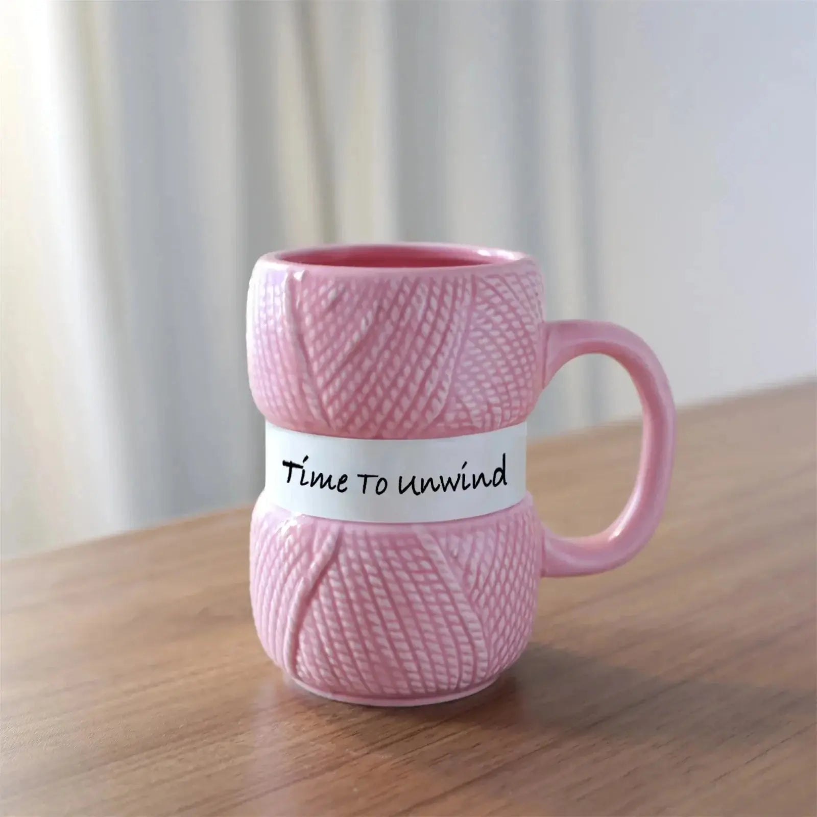 Tricot Douillet™ – Tasse en céramique à effet tricot