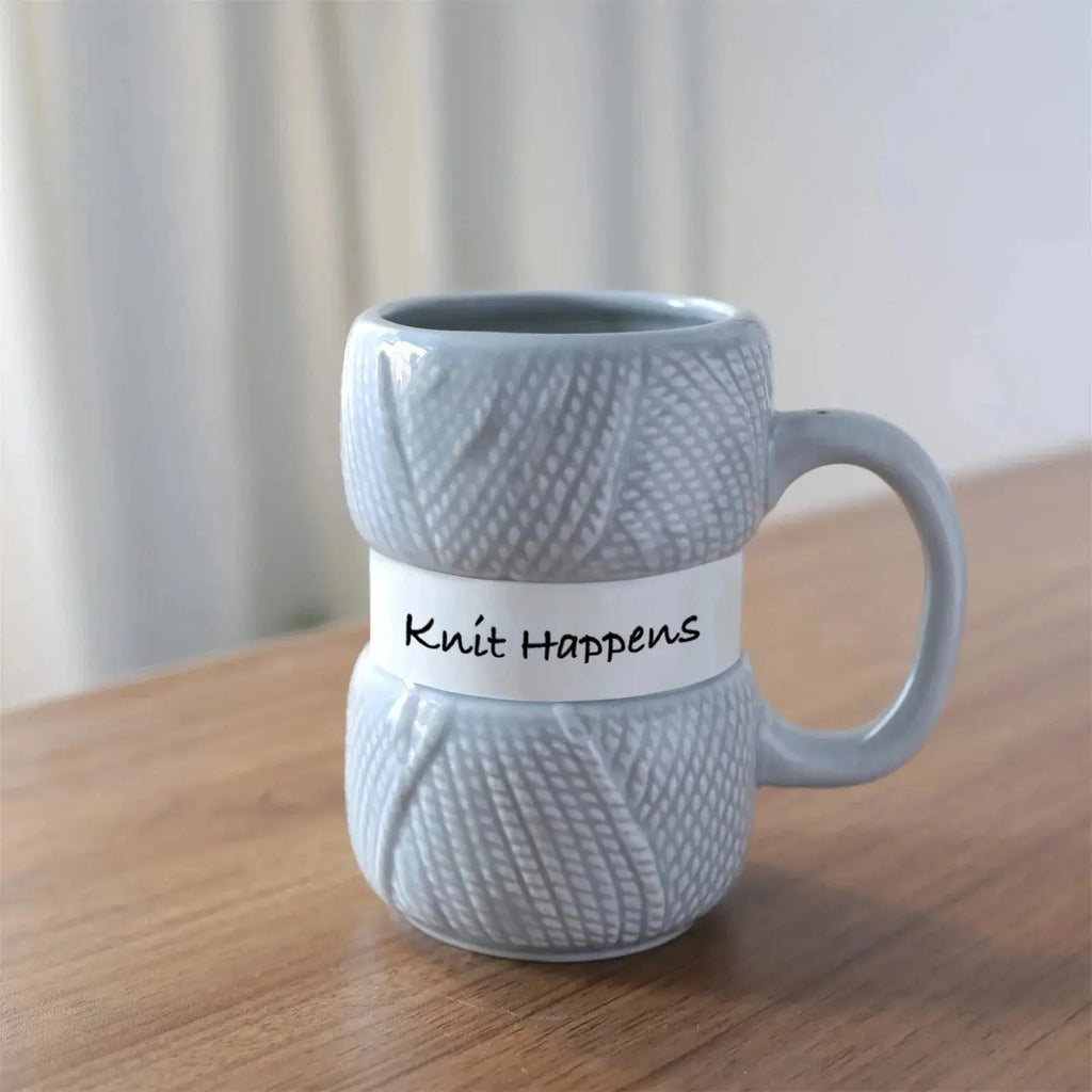 Tricot Douillet™ – Tasse en céramique à effet tricot
