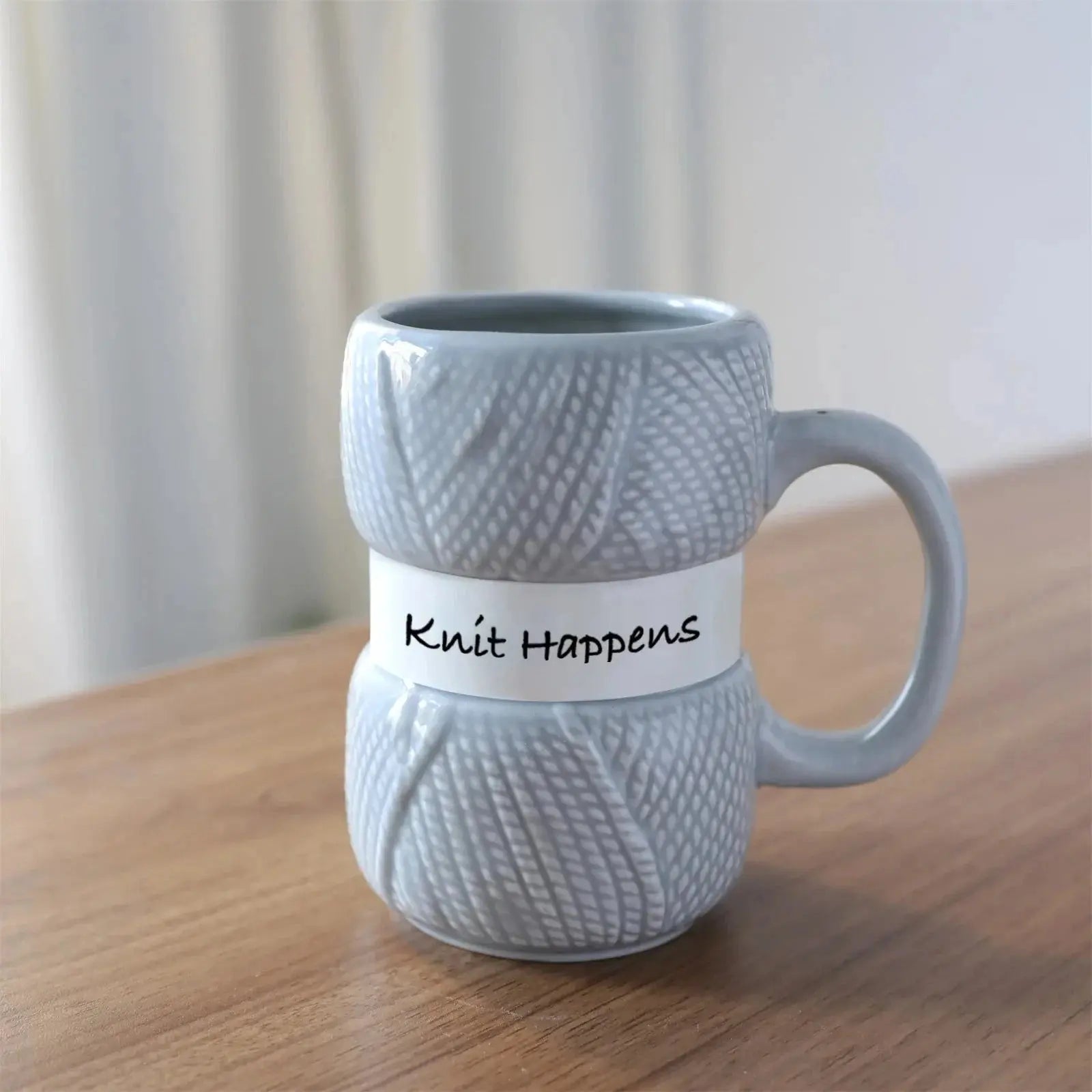 Tricot Douillet™ – Tasse en céramique à effet tricot