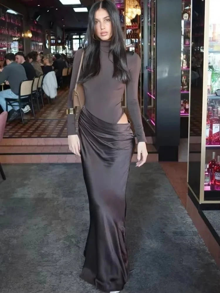 Aurélie™ – Robe de Soirée Satinée Asymétrique