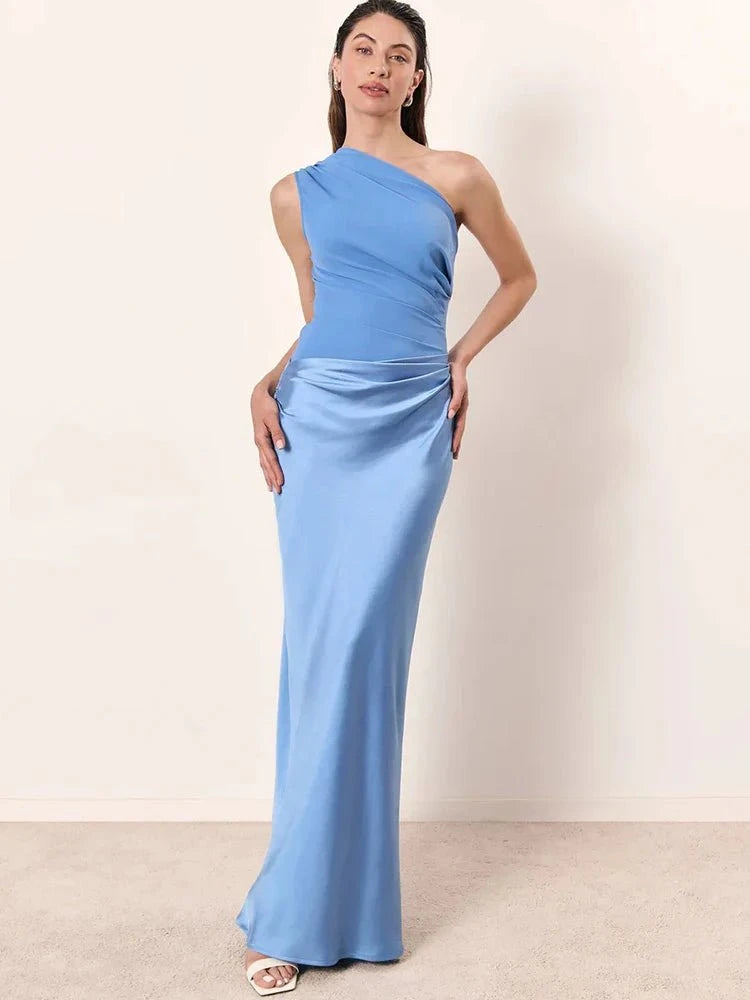Aurélie™ – Robe de Soirée Satinée Asymétrique