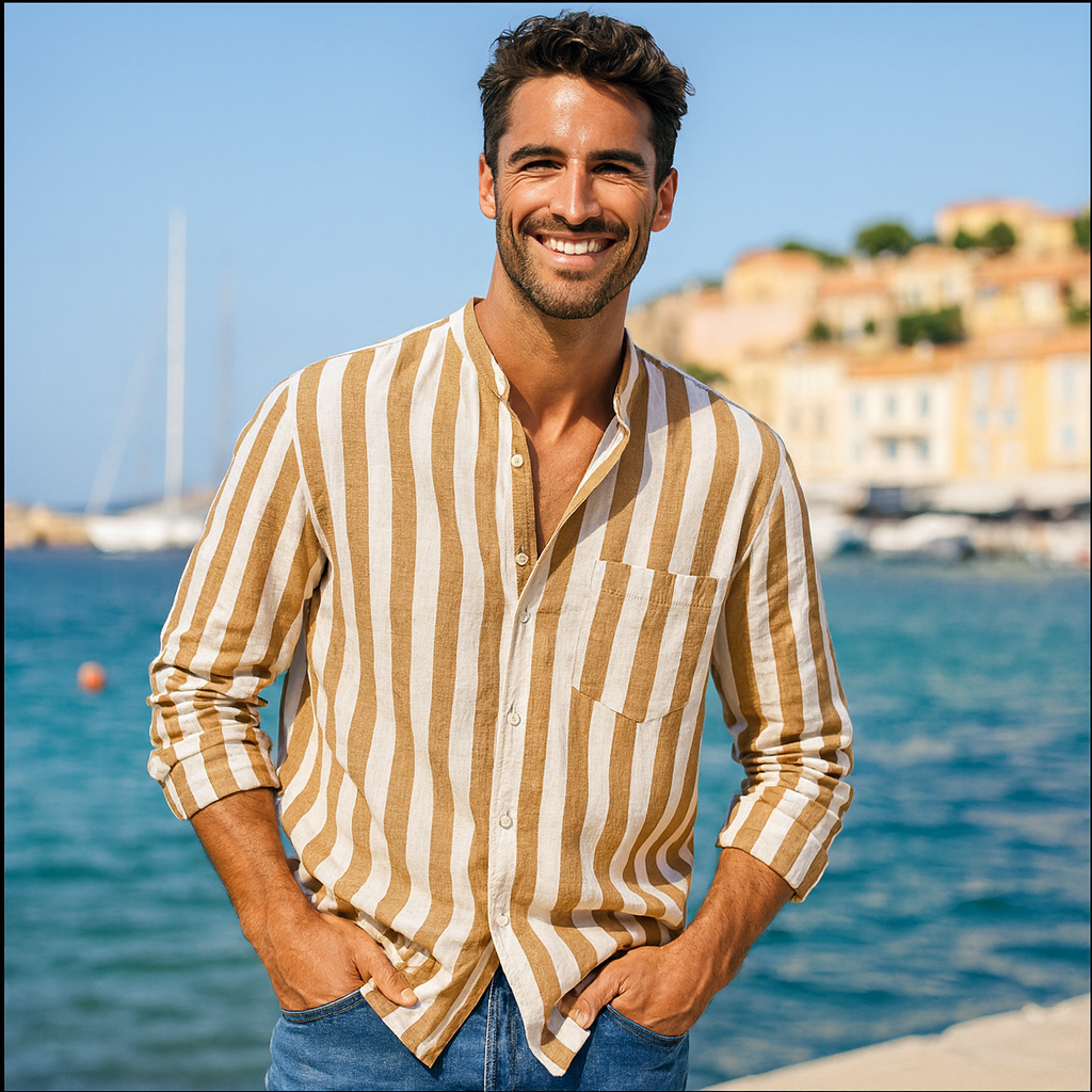 Matéo™ – La chemise en lin qui respire l’élégance décontractée