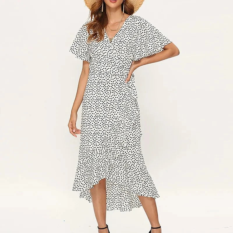 Camille™ – Robe Portefeuille d’Été avec Fente