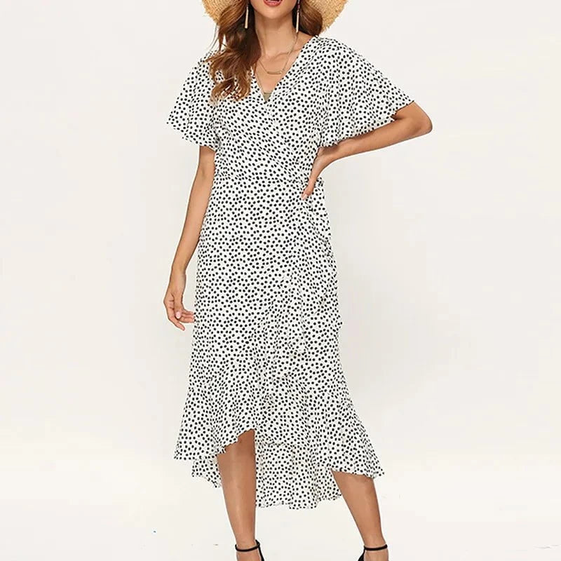 Camille™ – Robe Portefeuille d’Été avec Fente