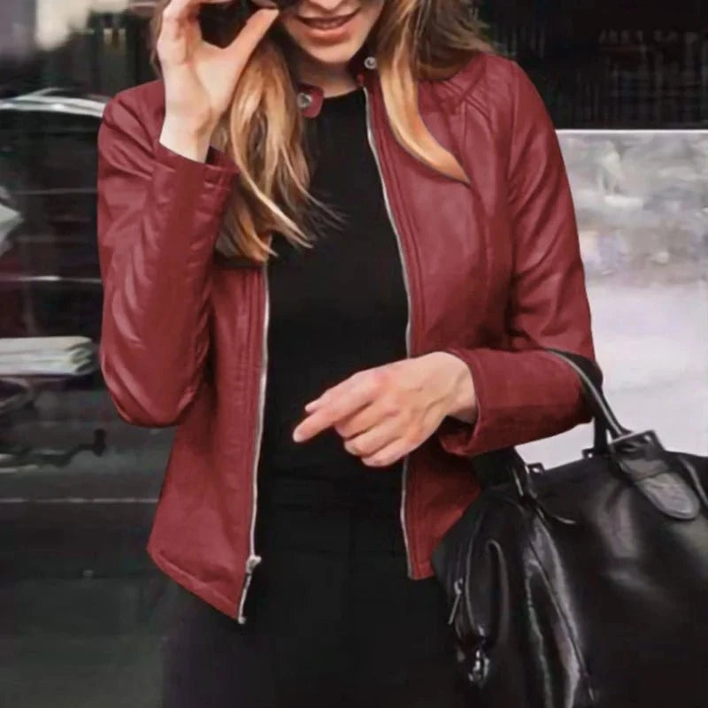 Élise™ – Veste cintrée effet cuir végétal