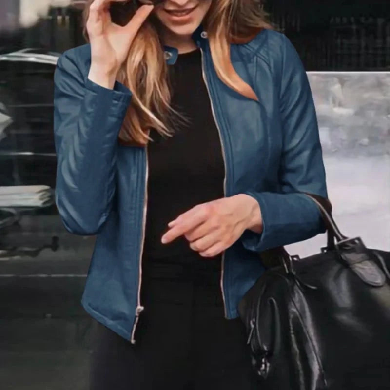 Élise™ – Veste cintrée effet cuir végétal