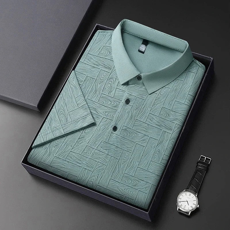 Elvio™ – Polo Élégance Embossée pour Hommes