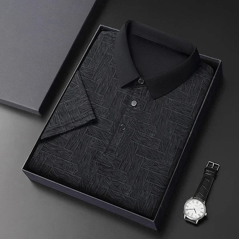 Elvio™ – Polo Élégance Embossée pour Hommes