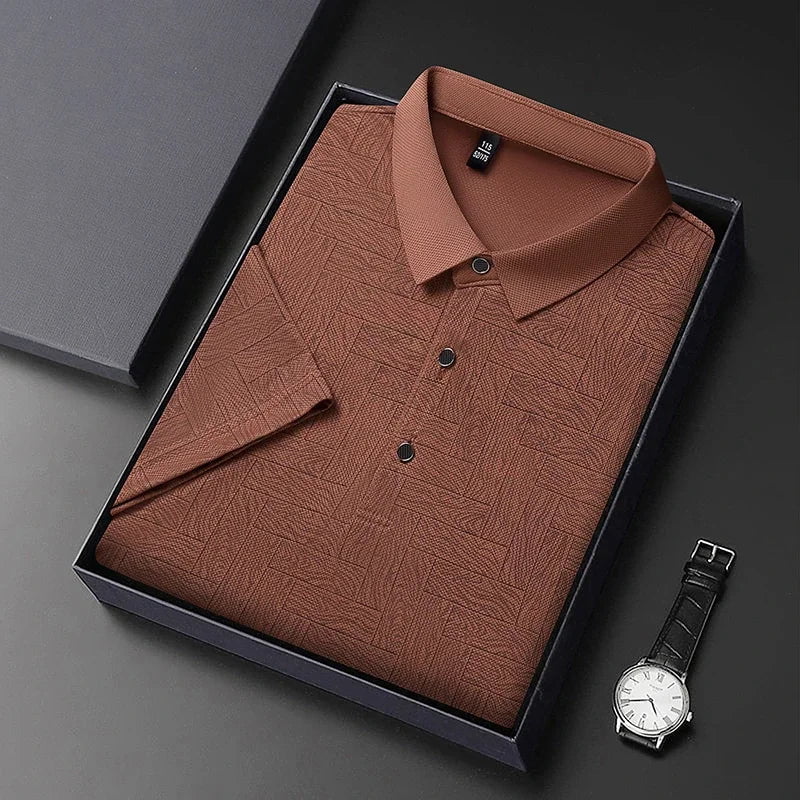 Elvio™ – Polo Élégance Embossée pour Hommes