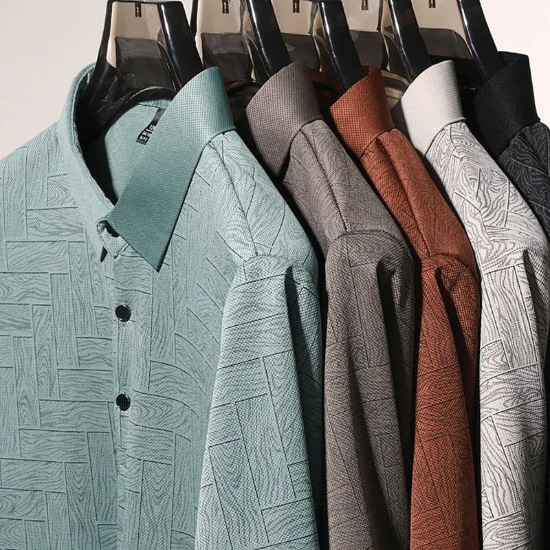 Elvio™ – Polo Élégance Embossée pour Hommes
