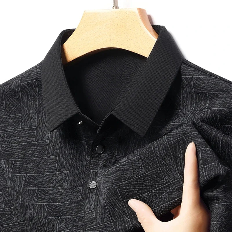 Elvio™ – Polo Élégance Embossée pour Hommes