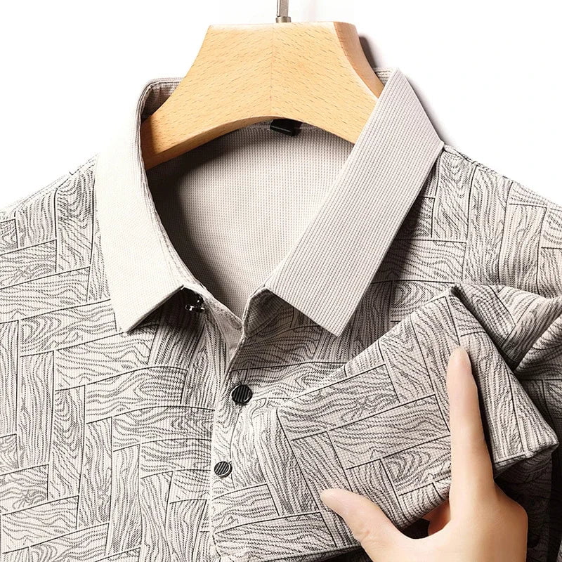 Elvio™ – Polo Élégance Embossée pour Hommes