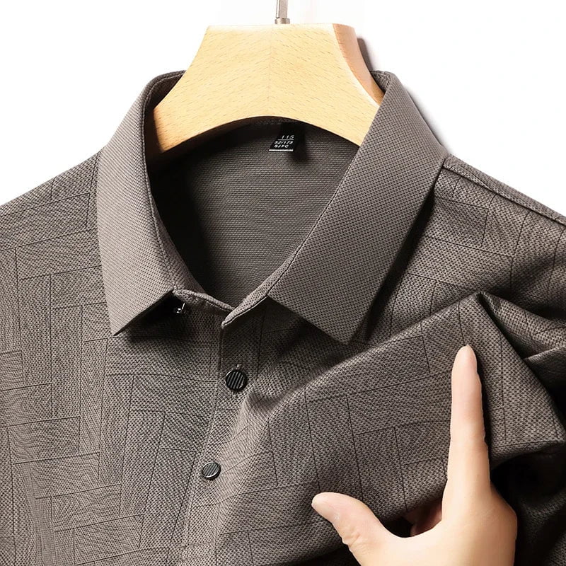 Elvio™ – Polo Élégance Embossée pour Hommes