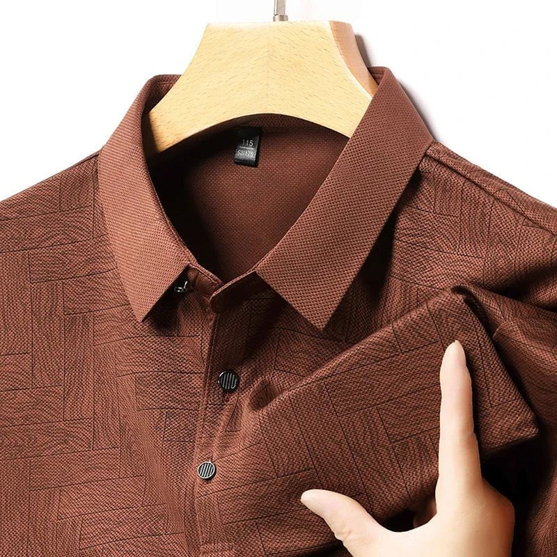 Elvio™ – Polo Élégance Embossée pour Hommes