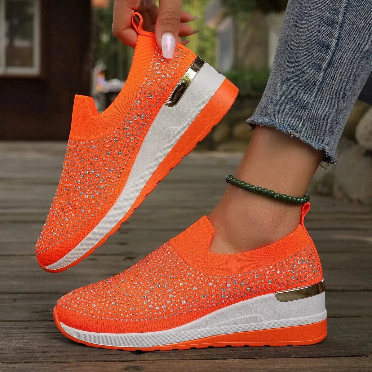 Éliane™ – Les sneakers orthopédiques glamour sans lacets