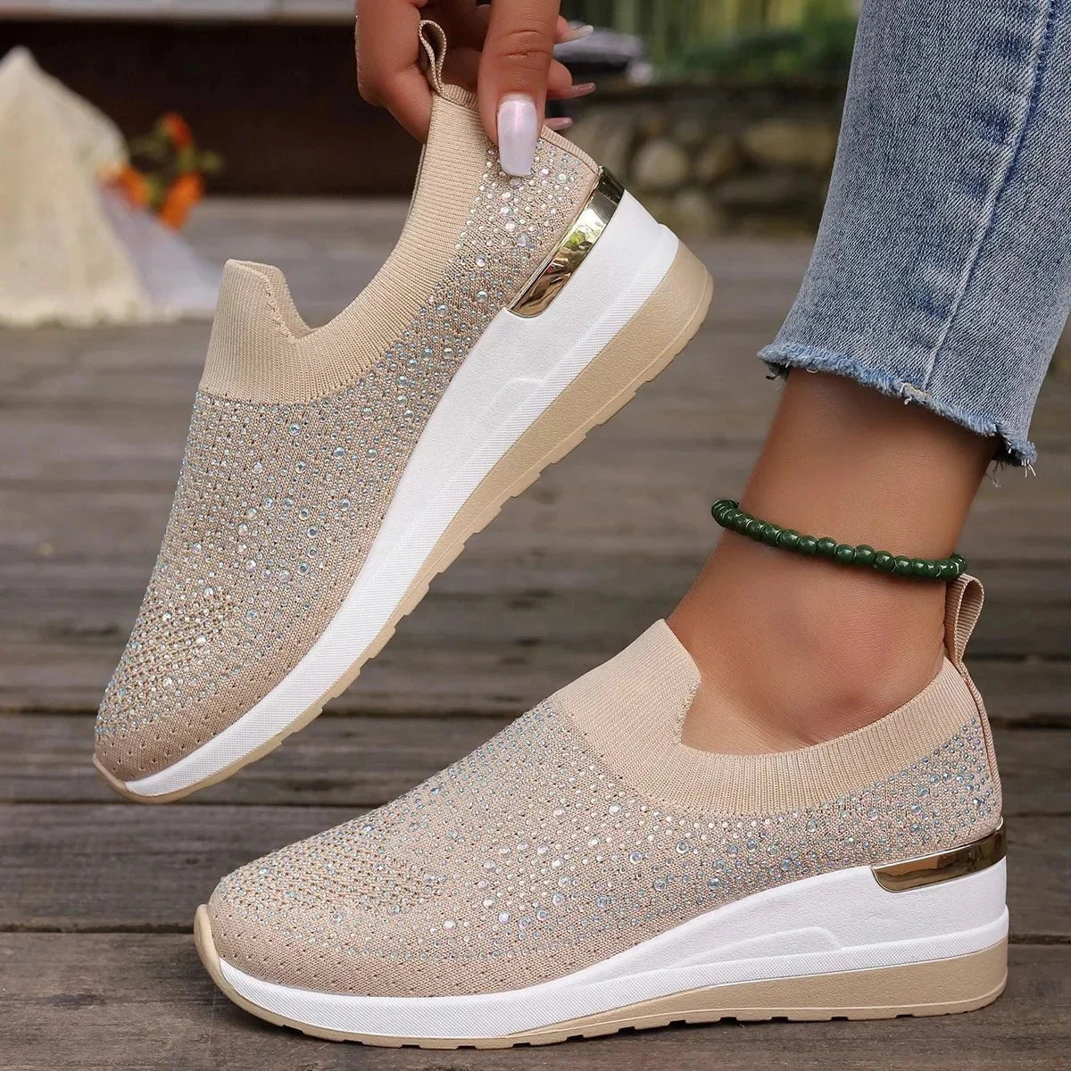 Éliane™ – Les sneakers orthopédiques glamour sans lacets
