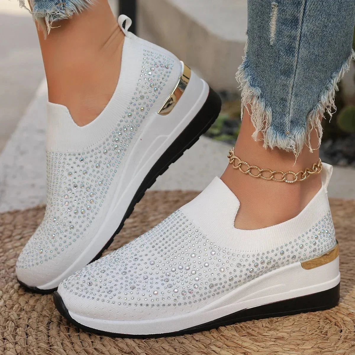 Éliane™ – Les sneakers orthopédiques glamour sans lacets