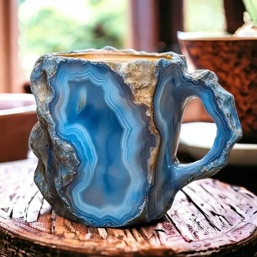 Âme de Cristal™ - Tasse artisanale en pierre minérale naturelle