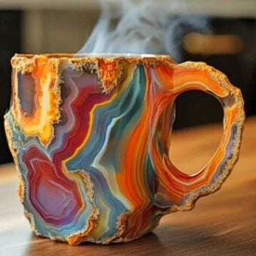 Âme de Cristal™ - Tasse artisanale en pierre minérale naturelle