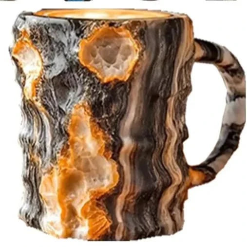 Âme de Cristal™ - Tasse artisanale en pierre minérale naturelle