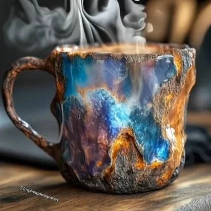 Âme de Cristal™ - Tasse artisanale en pierre minérale naturelle