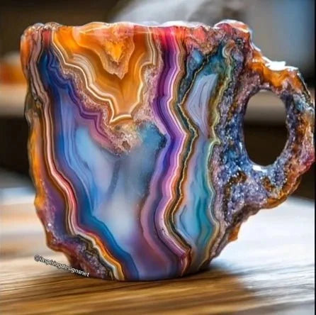 Âme de Cristal™ - Tasse artisanale en pierre minérale naturelle