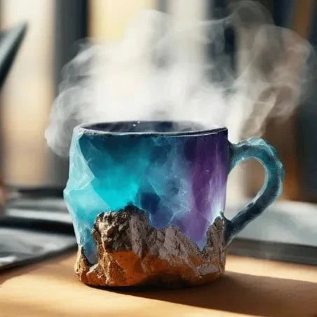 Âme de Cristal™ - Tasse artisanale en pierre minérale naturelle