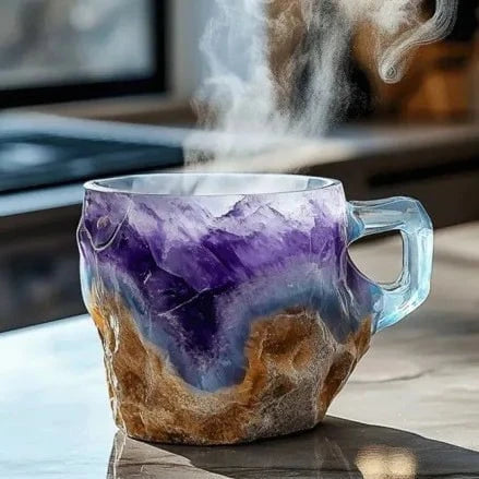 Âme de Cristal™ - Tasse artisanale en pierre minérale naturelle