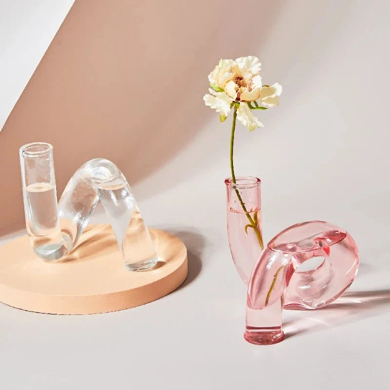 Ondine™ – Soliflore & Bougeoir soufflé à la main