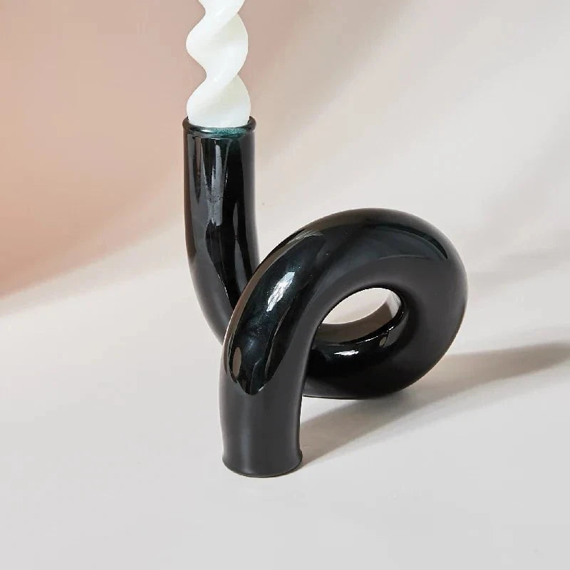 Ondine™ – Soliflore & Bougeoir soufflé à la main