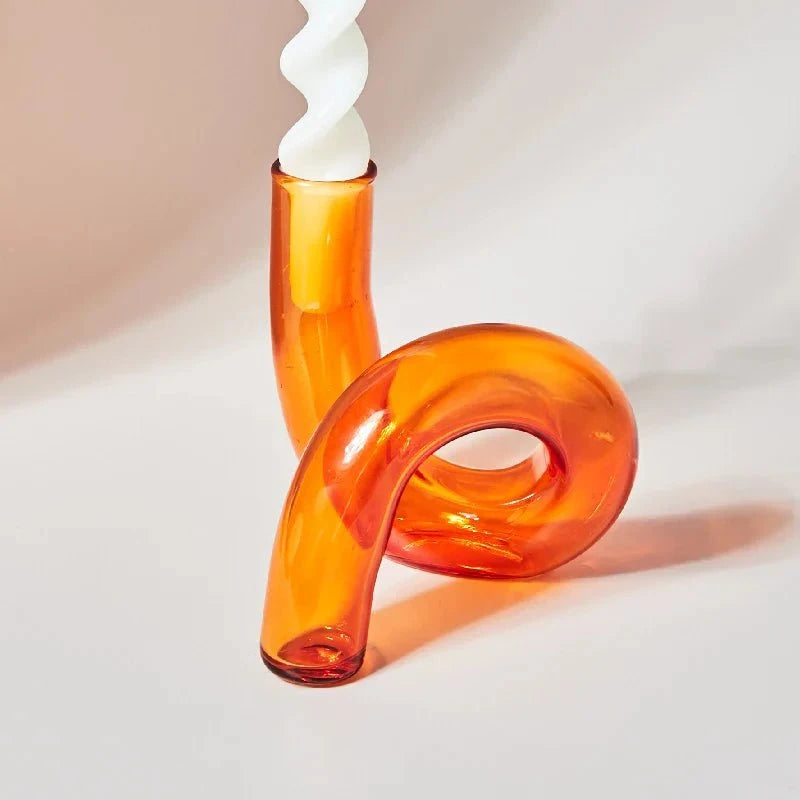 Ondine™ – Soliflore & Bougeoir soufflé à la main