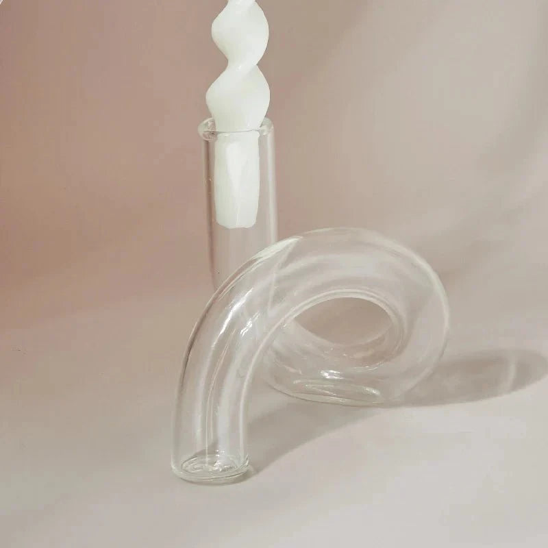 Ondine™ – Soliflore & Bougeoir soufflé à la main
