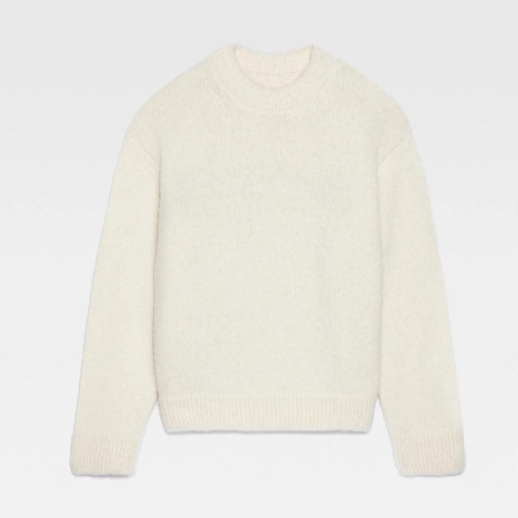 TIKTOK 3 Albin™ – Ensemble pull en laine ivoire & sneakers en suède clair