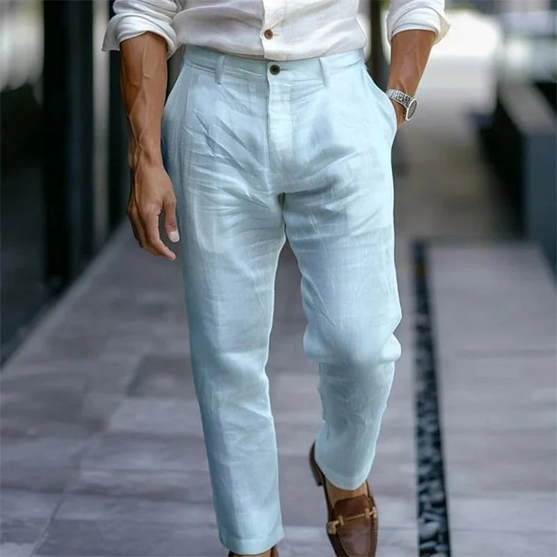 Élian™ – Le Pantalon d'Été en Lin pour Homme Élégant et Respirant