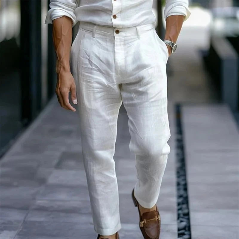 Élian™ – Le Pantalon d'Été en Lin pour Homme Élégant et Respirant