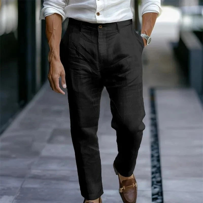 Élian™ – Le Pantalon d'Été en Lin pour Homme Élégant et Respirant