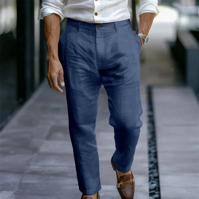 Élian™ – Le Pantalon d'Été en Lin pour Homme Élégant et Respirant